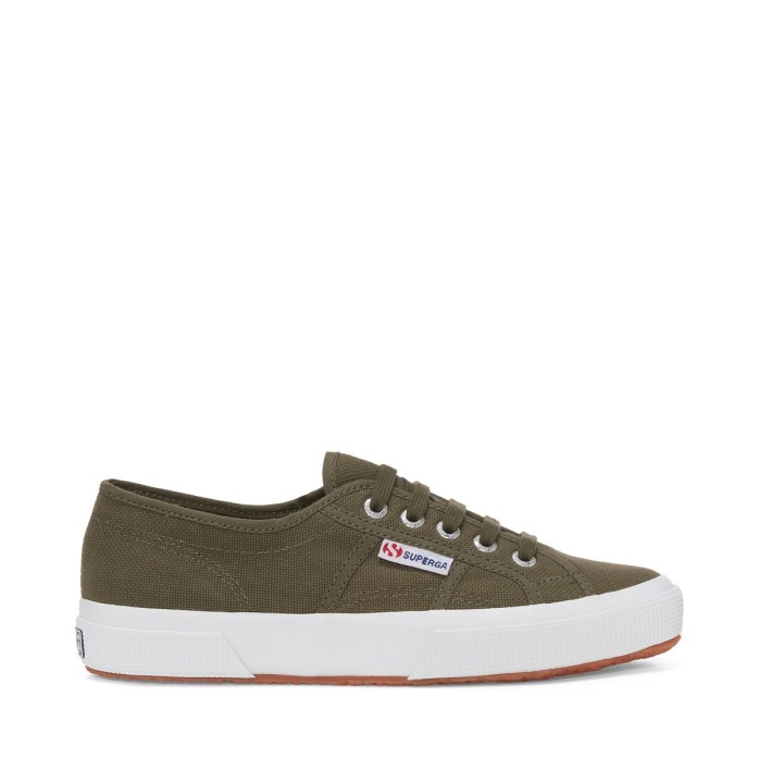 Superga Es 2750 Algodón Lavado Sherwood Verde Lavado