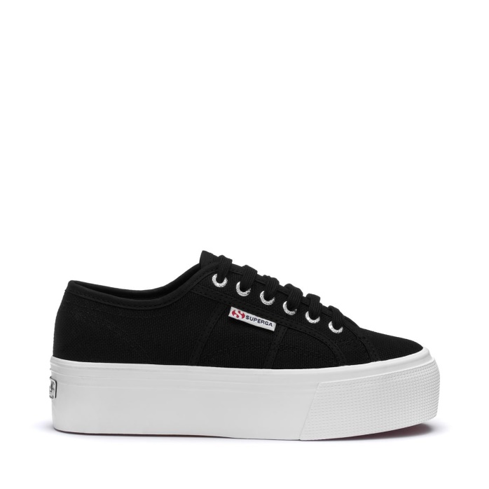 Superga Es 2790 Plataforma Negro-f Blanco