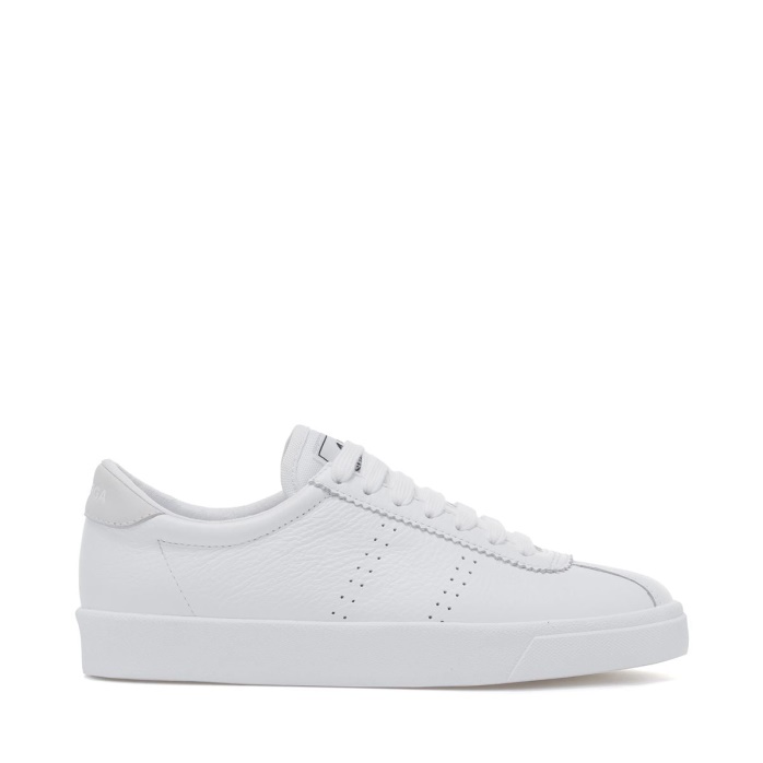 Superga Es 2843 Club S Comfort Cuero Integral Blanco-blanco