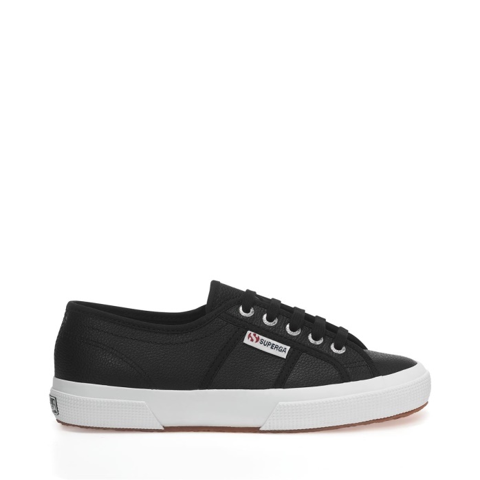 Superga Es 2750 Piel Abatanada Negro-blanco