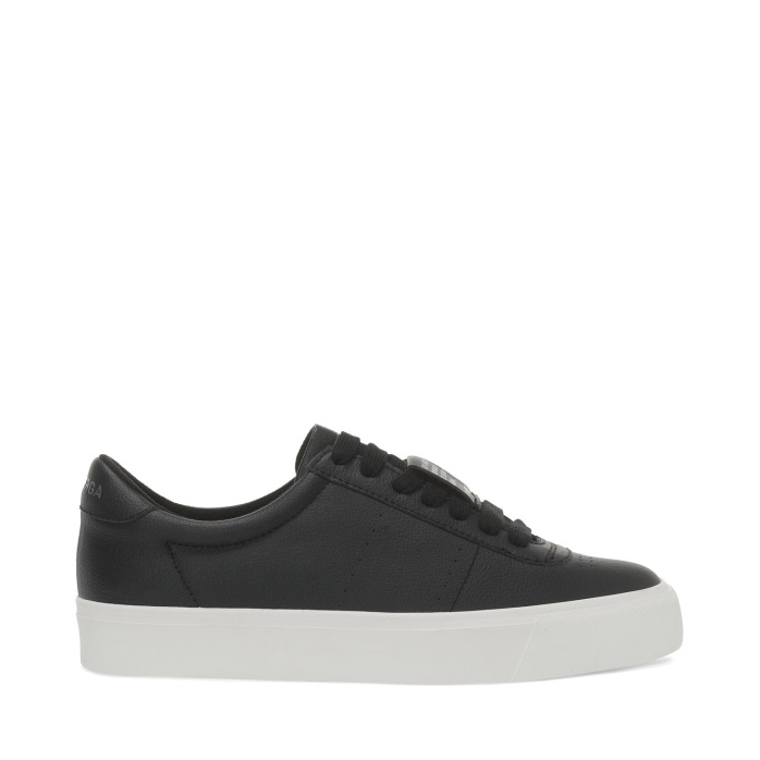 Superga Es 4834 Club S Up A Base De Uva Fau Negro-blanco