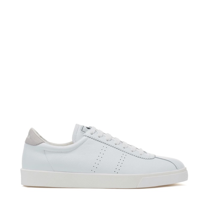 Superga Es 2843 Club S Comfort Cuero Blanco-gris Colomba