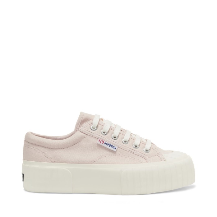 Superga Es 2631 Raya Plataforma Rosa Almendra