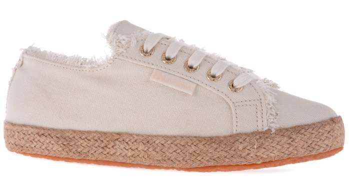 Superga Es 2790 Cuerda Algodón Flecos Beige Gesso