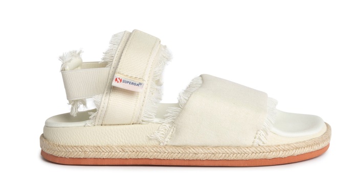Superga Es 1911 Sandalia Con Flecos Organic Ca Beige Natural