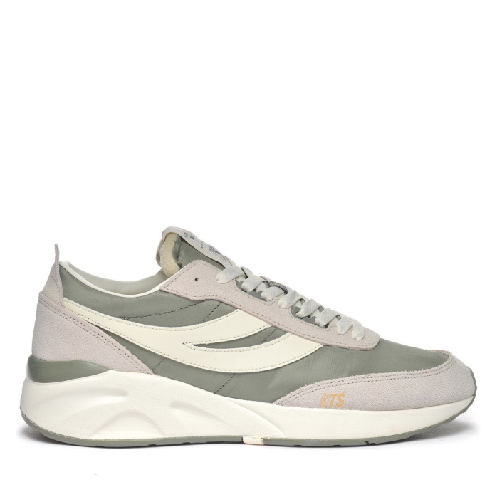 Superga Es 4089 Training 9ts Slim Beige Gesso-verde Safari-blanco