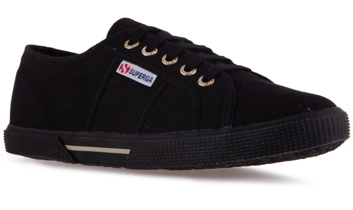 Superga Es 2950 Cotu Negro-oro Pálido