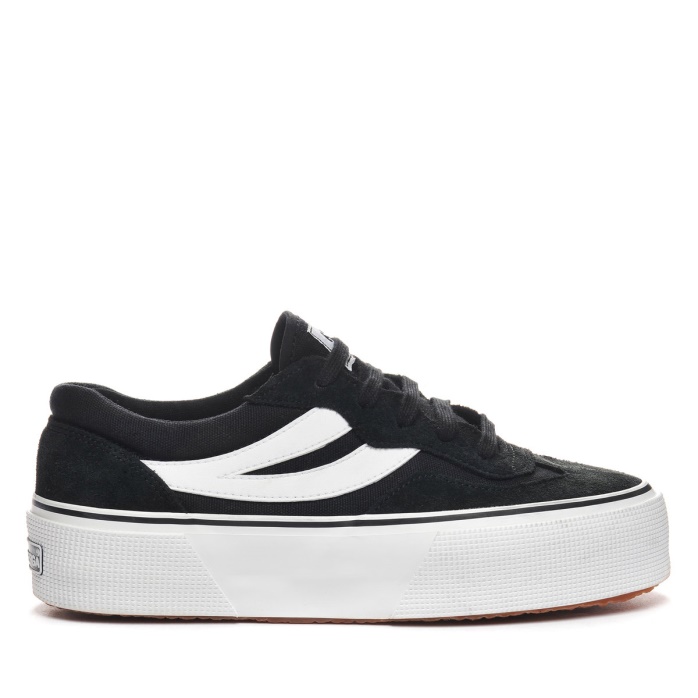 Superga Es 3041 Plataforma Colorblock Revolley Negro-blanco