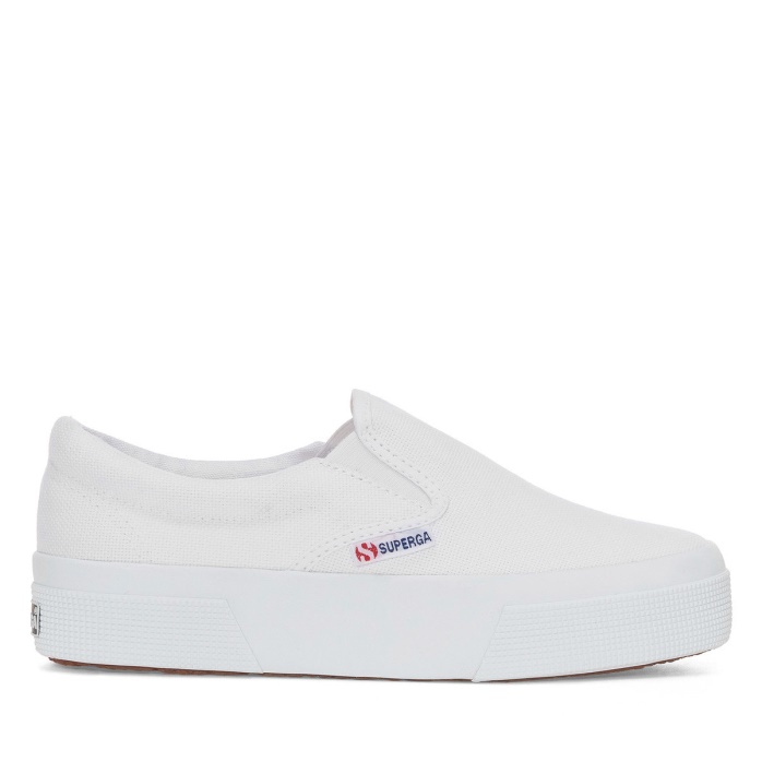 Zapatillas Superga Es 2740 Con Plataforma En Blanco
