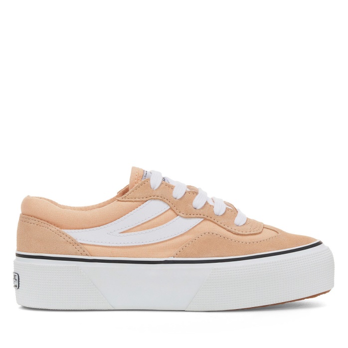 Superga Es 3041 Plataforma Colorblock Revolley Rosa Melocotón-blanco