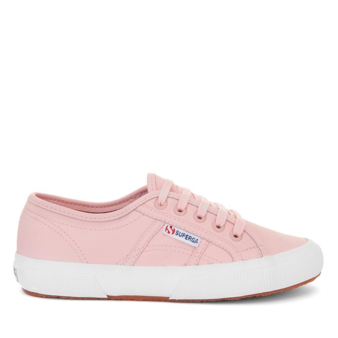 Superga Es 2750 Cuero Vegano Rosa-blanco Avorio