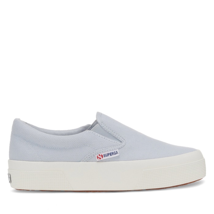 Superga Es 2740 Plataforma Slip On Gris Lilla-f Avorio