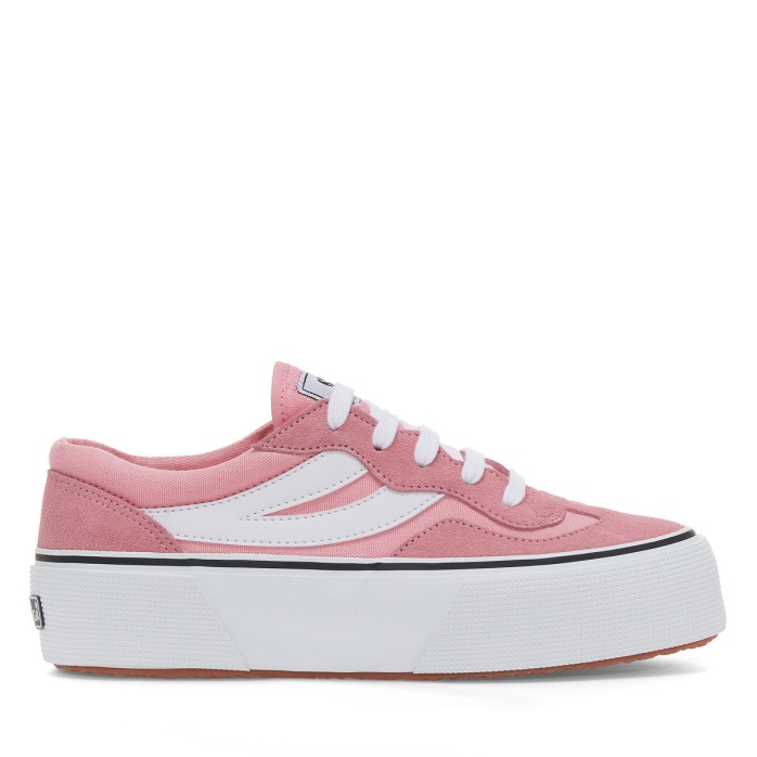 Superga Es 3041 Plataforma Colorblock Revolley Rosa -blanco