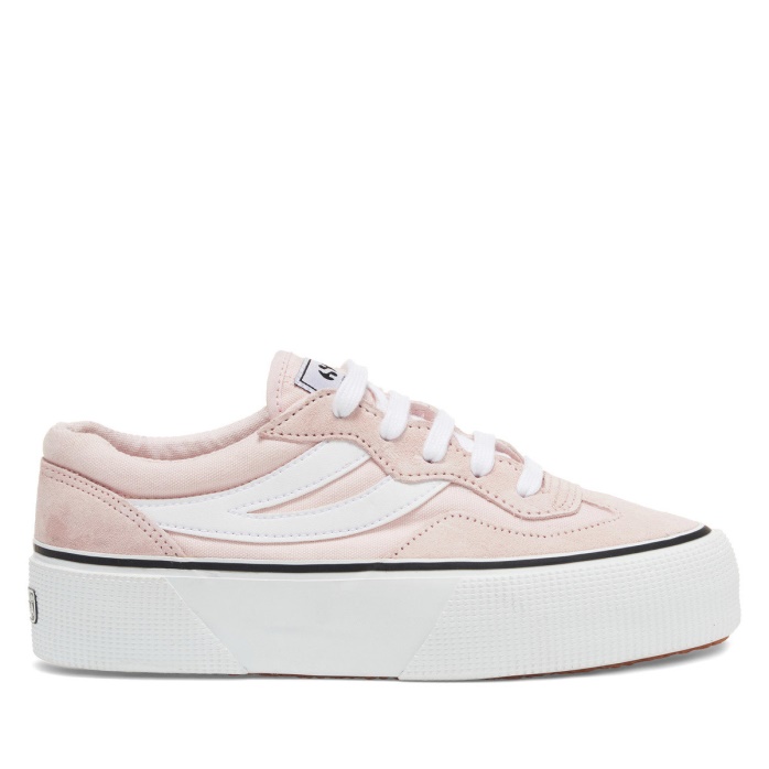 Superga Es 3041 Plataforma Colorblock Revolley Rosa Blanco-marrón