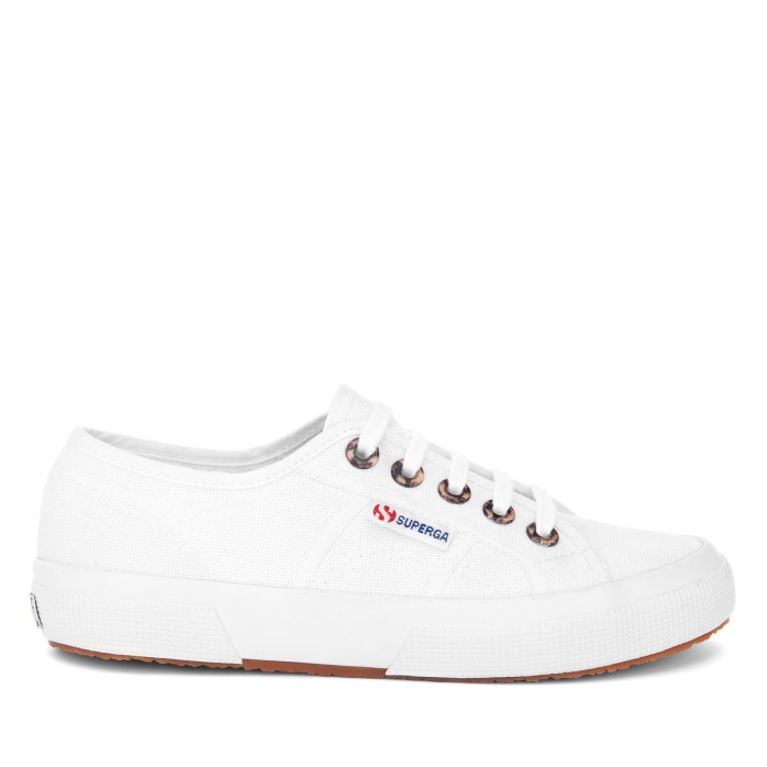 Superga Es 2750 Ojales Resina Blanco-carey Clásico
