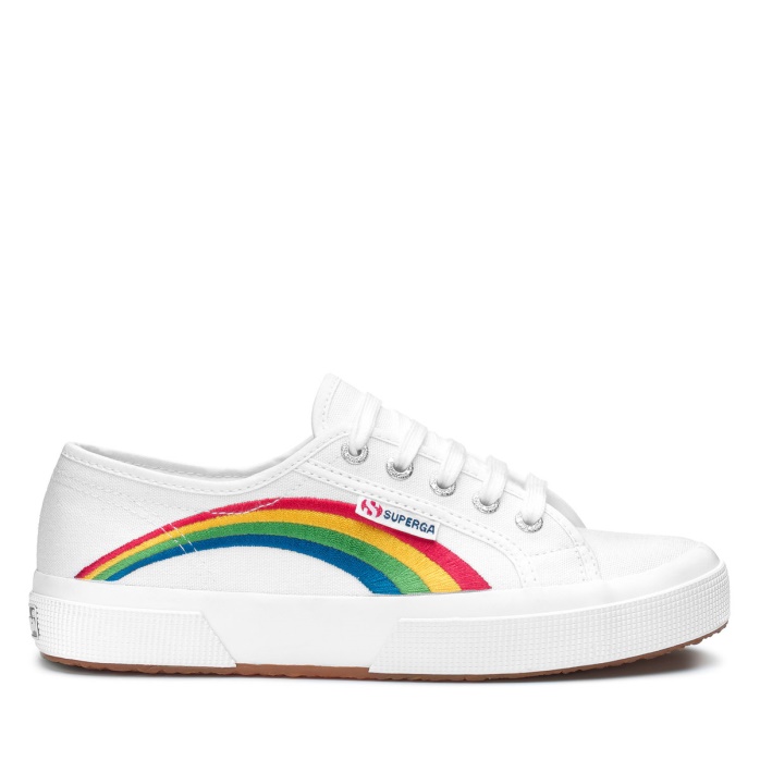 Superga Es 2750 Arco Iris Bordado Blanco-arcoiris