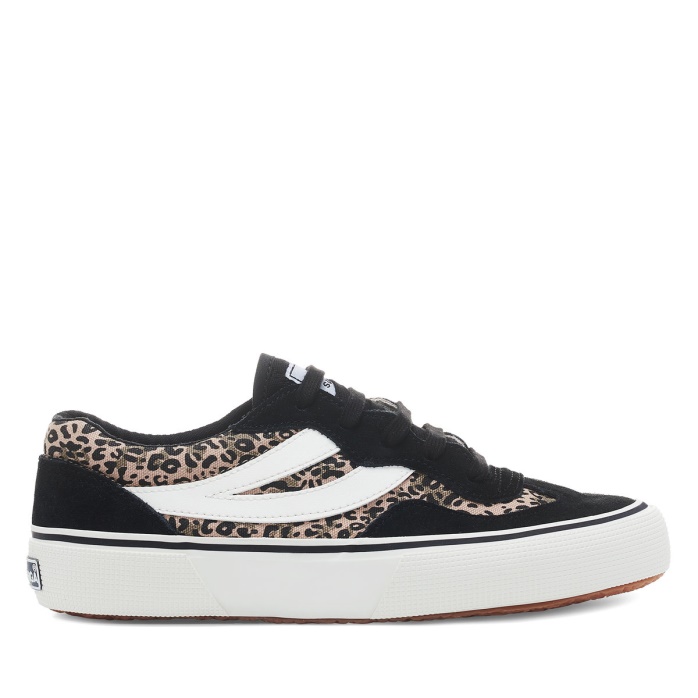 Superga Es 2941 Revolley Microleopard Negro Micro Leopardo
